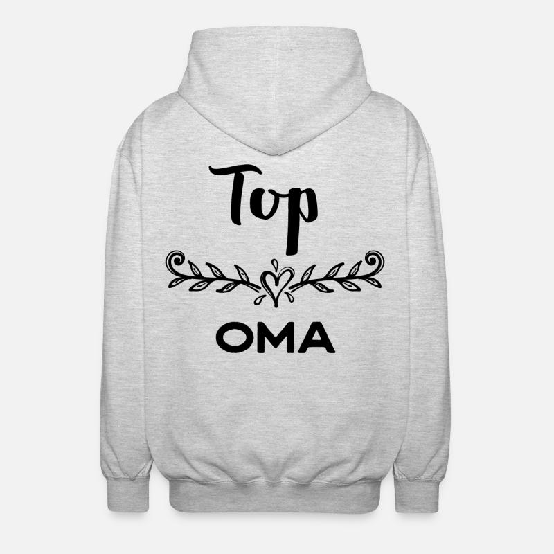 Oma Statement Großmutter Gratulation Superoma - Unisex Kapuzenjacke - Hellgrau meliert