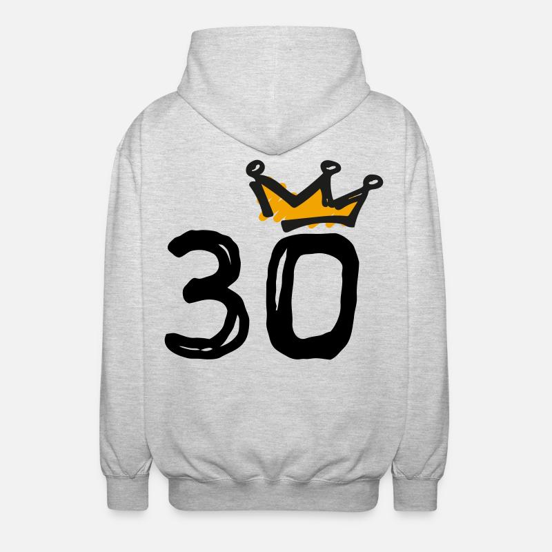 30e anniversaire Krone - Veste à capuche unisexe - gris clair chiné