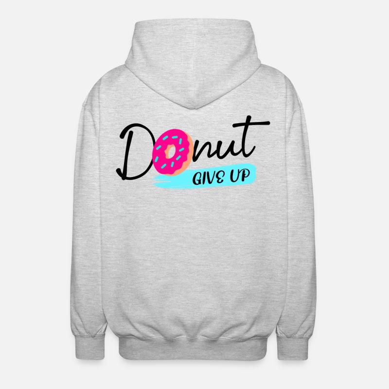 Donut Sweets Statement Snacking Délicieux - Veste à capuche unisexe - gris clair chiné