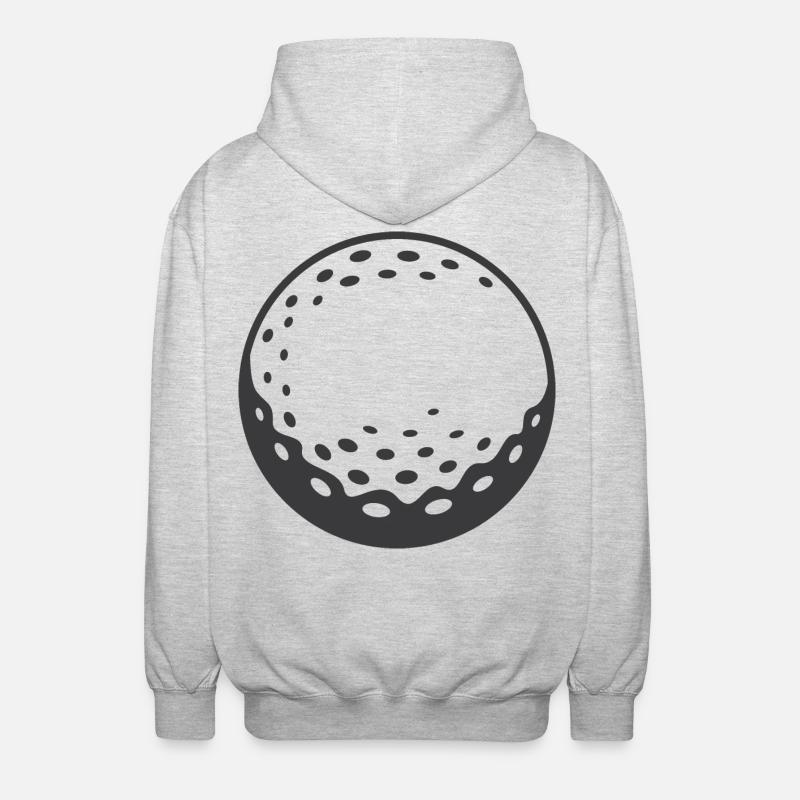 Golf Golfer Golfen Symbol Geschenk Idee - Unisex Kapuzenjacke - Hellgrau meliert