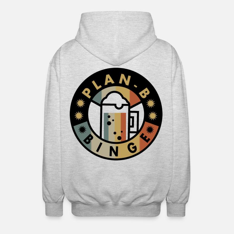 Plan B Boozing - Unisex Hooded Jacket - light heather grey