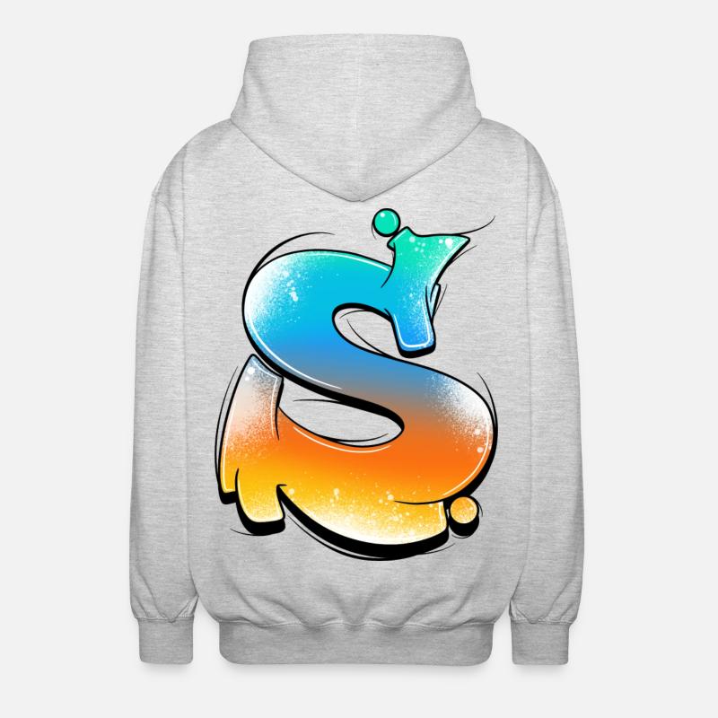 S-Gradient Neon Splashes - Unisex Hooded Jacket - light heather grey