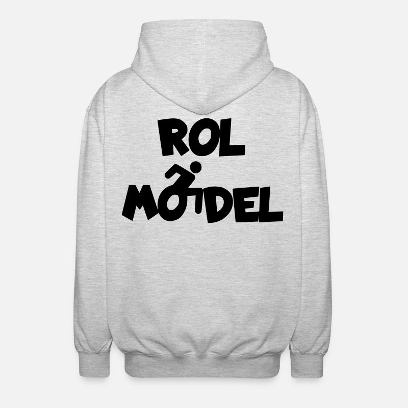 Jeder Rollstuhlfahrer ist ein Vorbild # - Unisex Kapuzenjacke - Hellgrau meliert