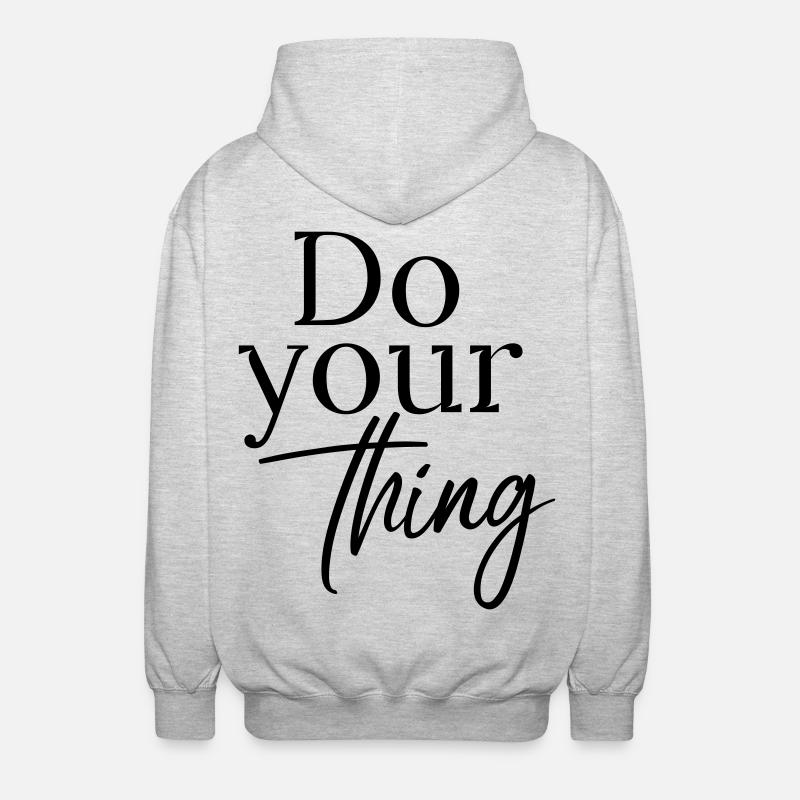Do your thing - Unisex Kapuzenjacke - Hellgrau meliert