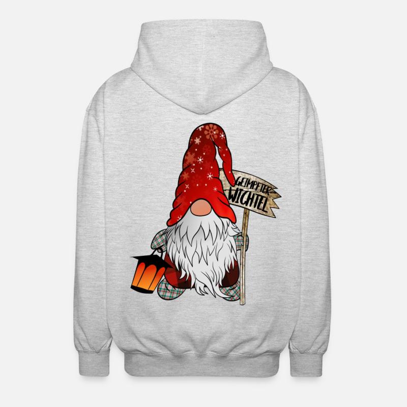 Geimpfter Wichtel - Unisex Kapuzenjacke - Hellgrau meliert
