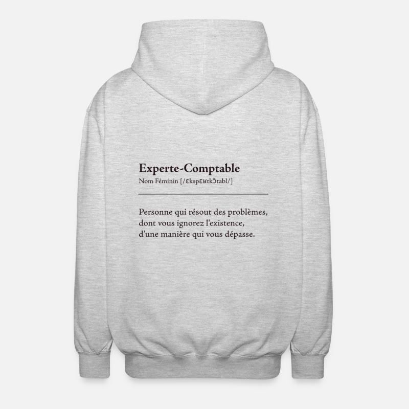 Experte Comptable Definition - Veste à capuche unisexe - gris clair chiné