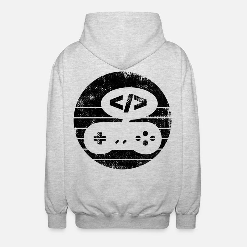 Videospiel Programmierer - Unisex Kapuzenjacke - Hellgrau meliert