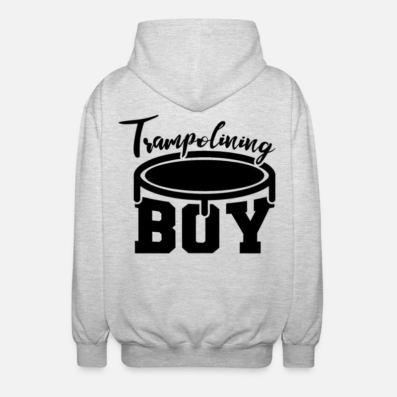 Drôle de pull trampoline - Veste à capuche unisexe - gris clair chiné