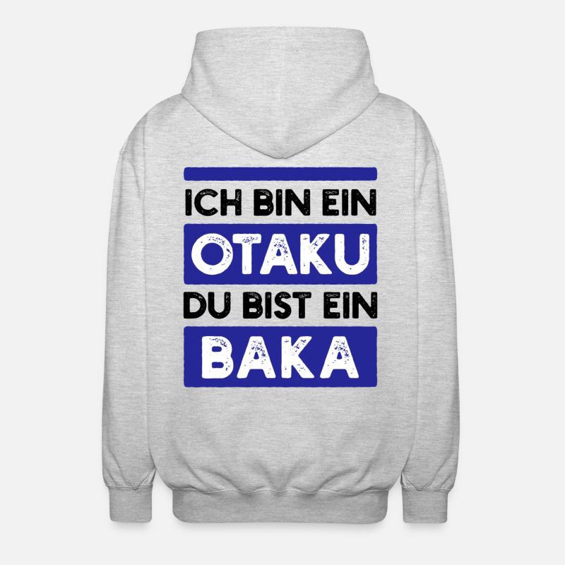 Déclaration japonaise Manga Comic Anime Animation - Veste à capuche unisexe - gris clair chiné