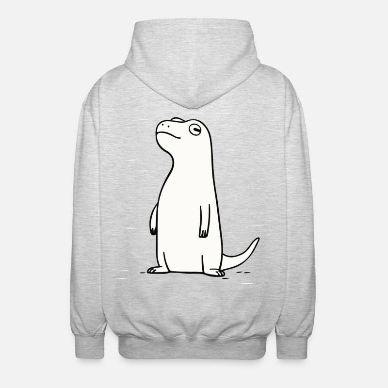 Dino excentrique - Veste à capuche unisexe - gris clair chiné