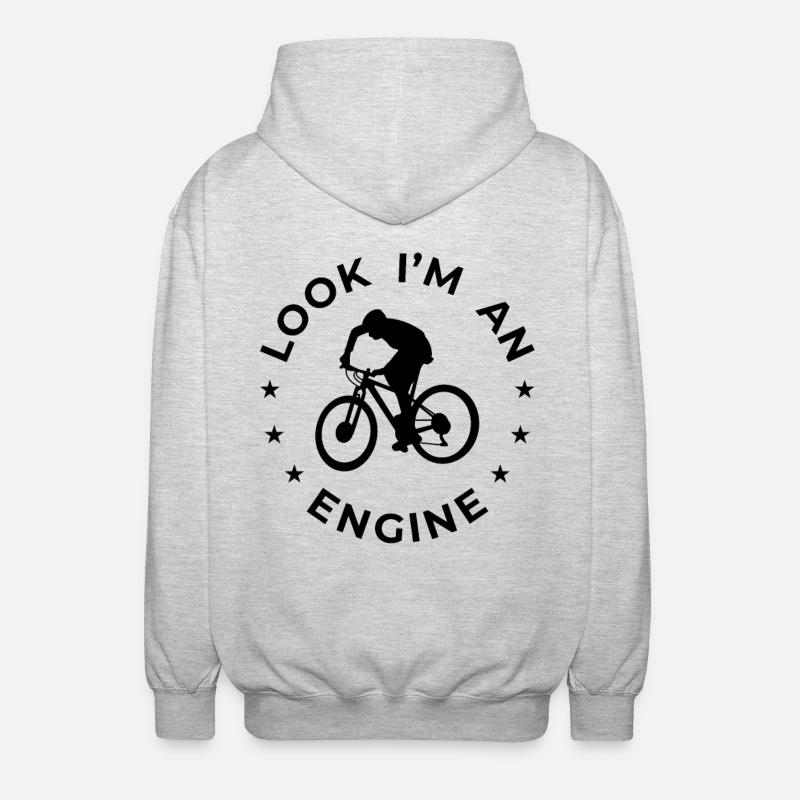 Look I'm An Engine - Unisex Kapuzenjacke - Hellgrau meliert