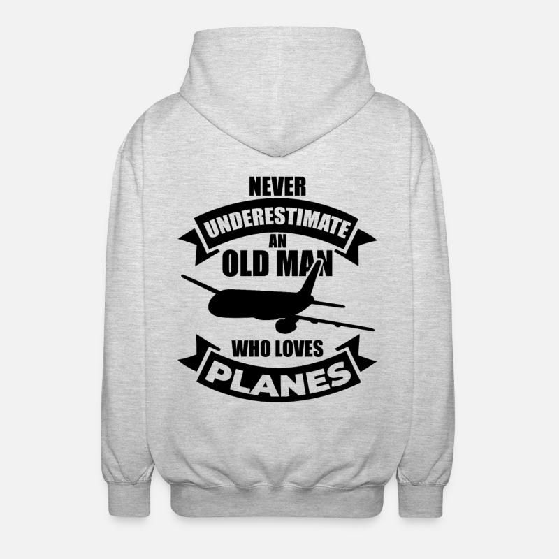 Avion Papi - Veste à capuche unisexe - gris clair chiné