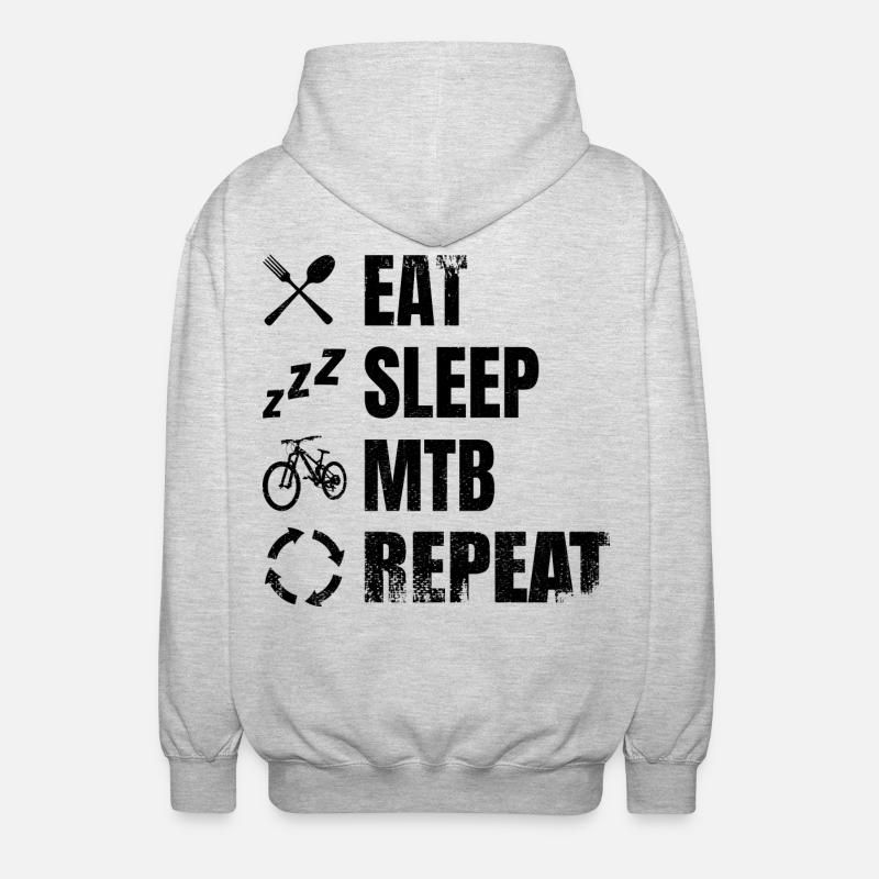 Mountain biker routine - Unisex Hooded Jacket - light heather grey