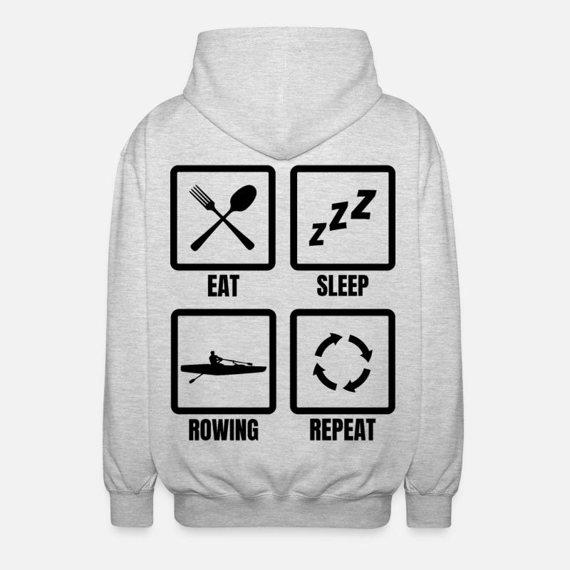 Routine du rameur - Veste à capuche unisexe - gris clair chiné