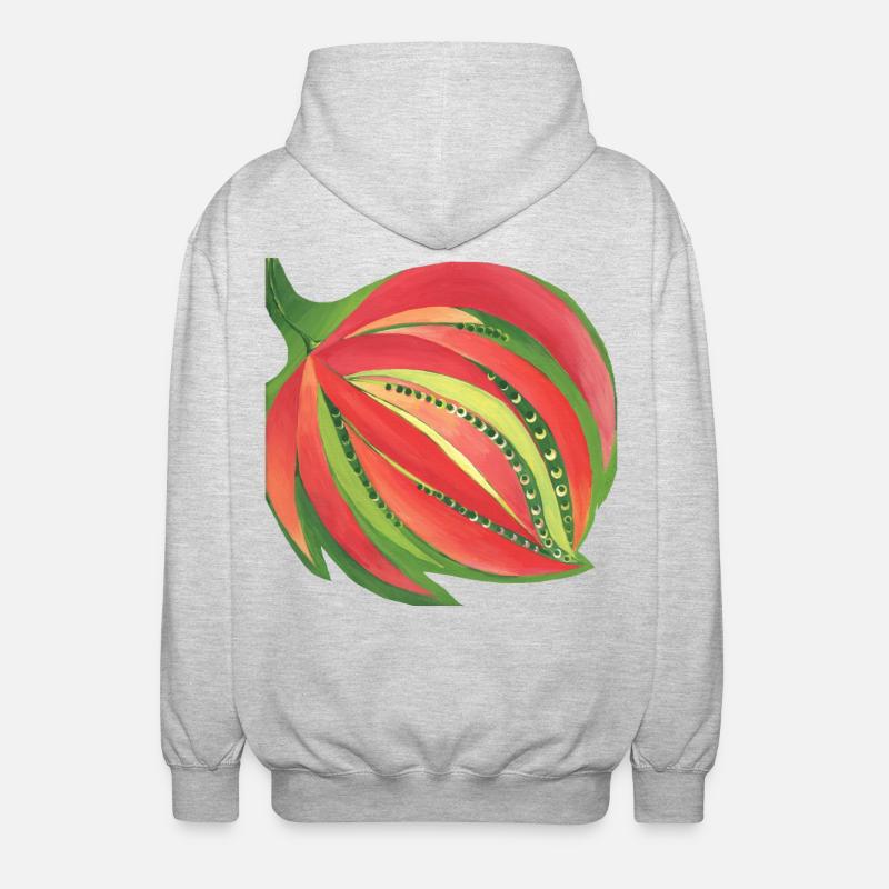 Blume - Unisex Kapuzenjacke - Hellgrau meliert