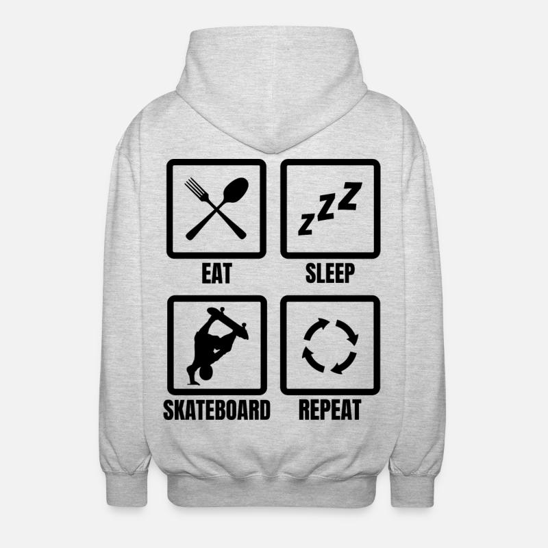 Routine de skateboard - Veste à capuche unisexe - gris clair chiné