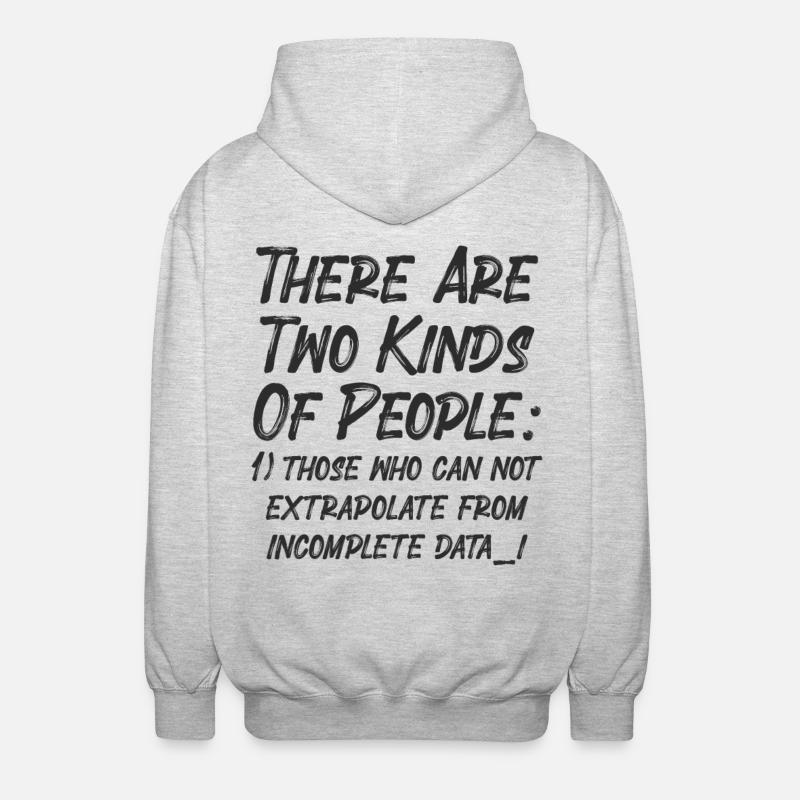 Incomplete Data Funny Science Nerd - Unisex Hooded Jacket - light heather grey