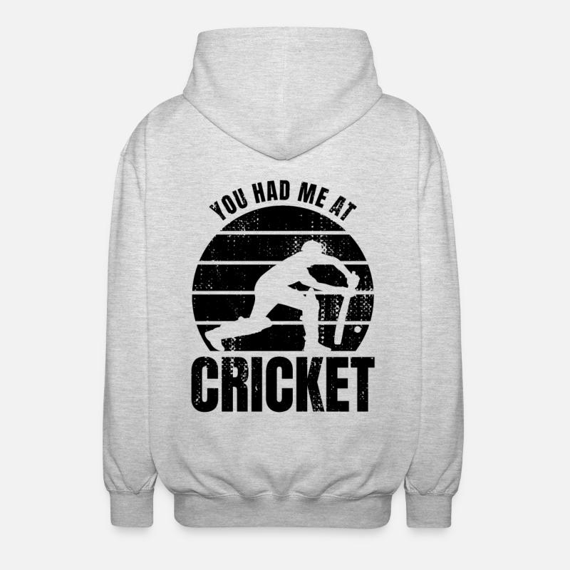 Tu m’as eu au cricket - Veste à capuche unisexe - gris clair chiné
