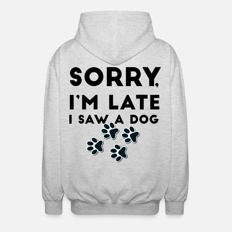 Pawprint Quartet Outline - Unisex Hooded Jacket - light heather grey