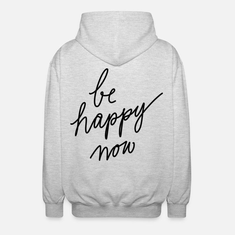 Sei jetzt glücklich! - Unisex Kapuzenjacke - Hellgrau meliert