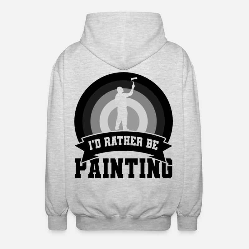 Witziges Maler Zitat - Unisex Kapuzenjacke - Hellgrau meliert