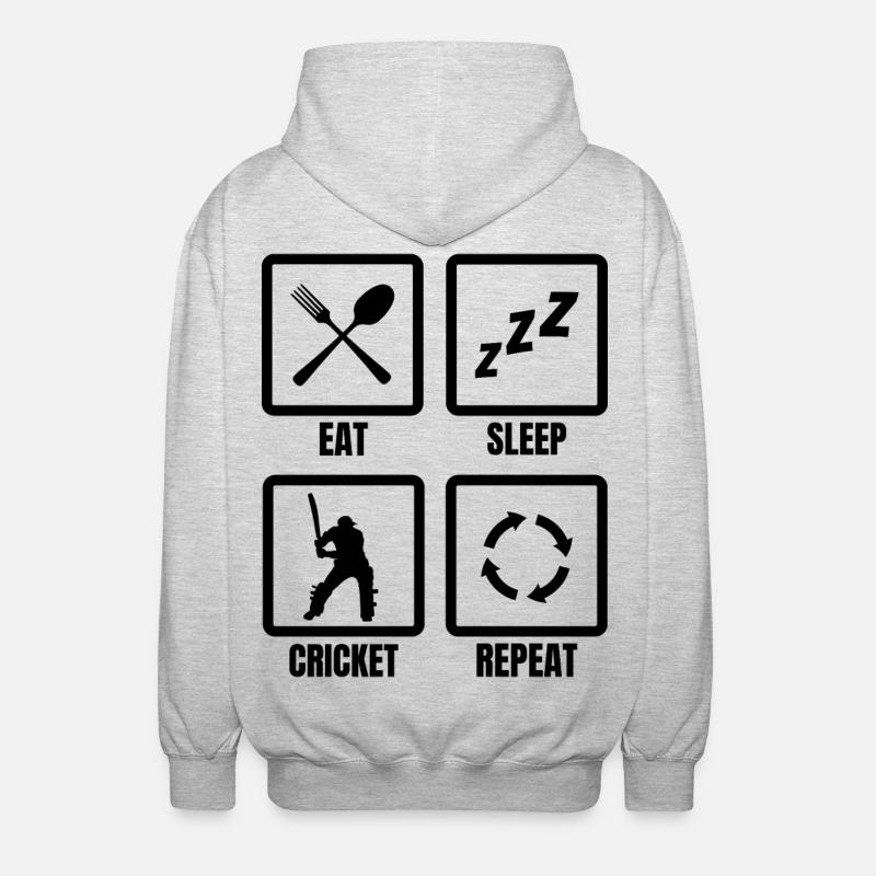 Kricket Routine - Unisex Kapuzenjacke - Hellgrau meliert