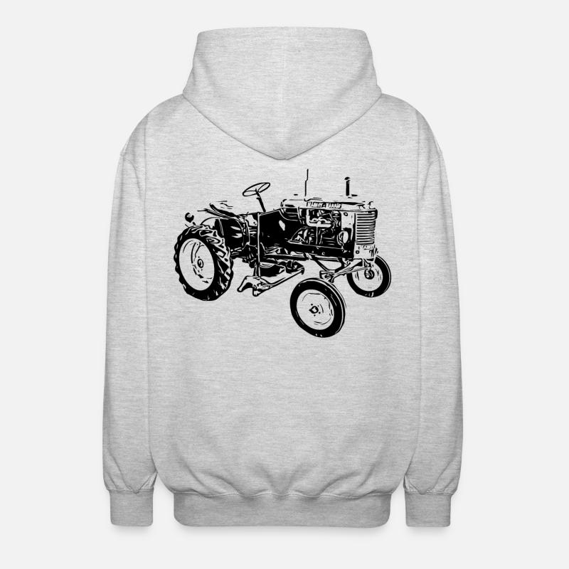 Traktor Pony - Unisex Kapuzenjacke - Hellgrau meliert