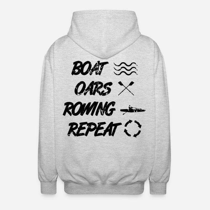 Ruderer Spruch - Unisex Kapuzenjacke - Hellgrau meliert