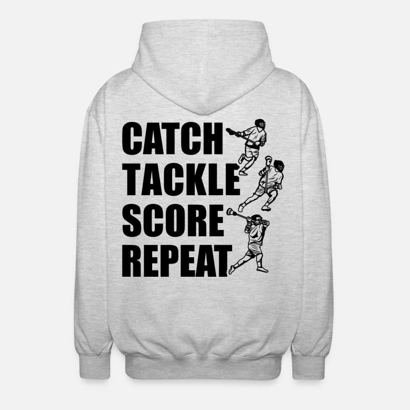 Attraper, plaquer, pointer, répéter - Veste à capuche unisexe - gris clair chiné