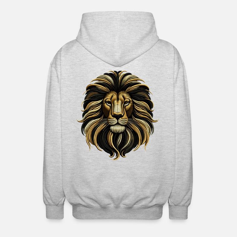 Emblème Élégance Entrelacée - Veste à capuche unisexe - gris clair chiné