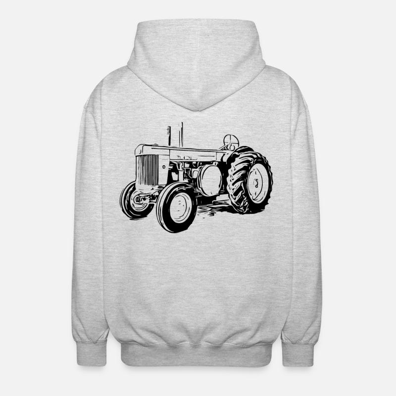 Model R Traktor - Unisex Kapuzenjacke - Hellgrau meliert