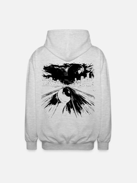 Bowling - Unisex Hooded Jacket - light heather grey