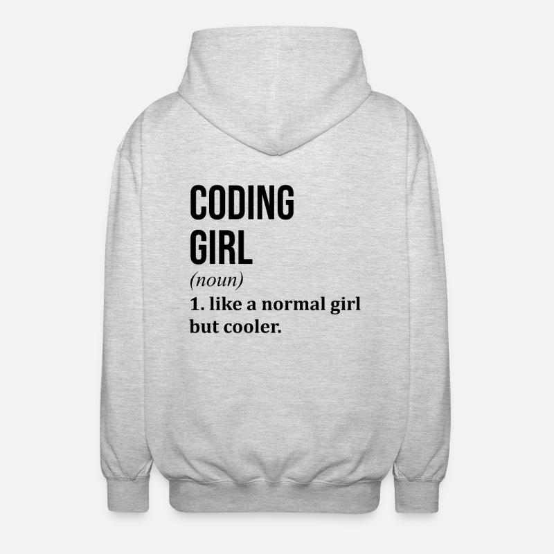 Coding - Unisex Hooded Jacket - light heather grey