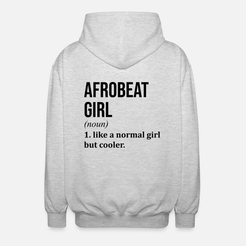 Afrobeat - Unisex Kapuzenjacke - Hellgrau meliert