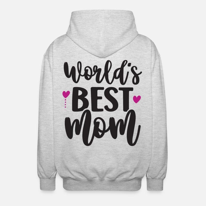 Die beste Mutter der Welt - Unisex Kapuzenjacke - Hellgrau meliert