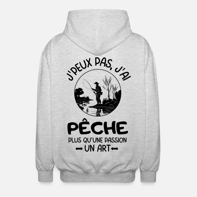 Pêche pêcheur - Veste à capuche unisexe - gris clair chiné