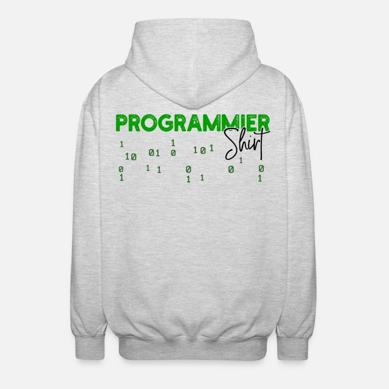 Programmeur Développeur Code Statement Scripting - Veste à capuche unisexe - gris clair chiné