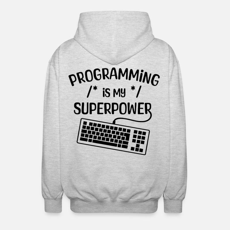 Computer Freak Statement Developer Programmer - Unisex Hooded Jacket - light heather grey