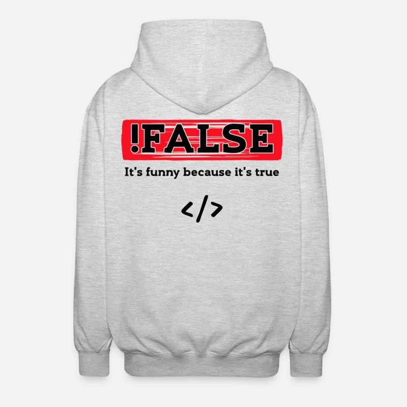 Code Debug Programmeur Développeur Dictons amusants - Veste à capuche unisexe - gris clair chiné