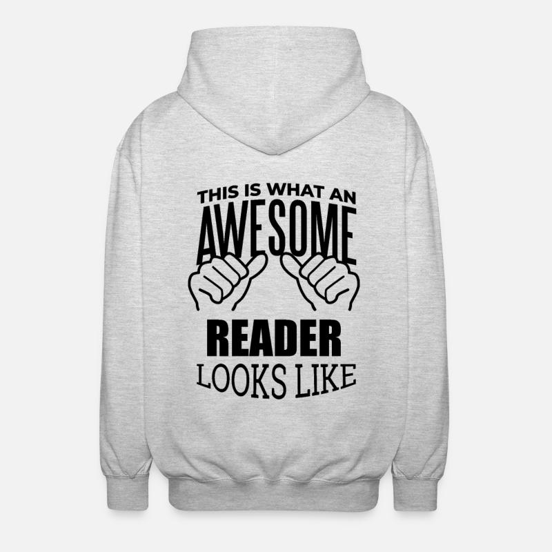 Reader - Unisex Hooded Jacket - light heather grey