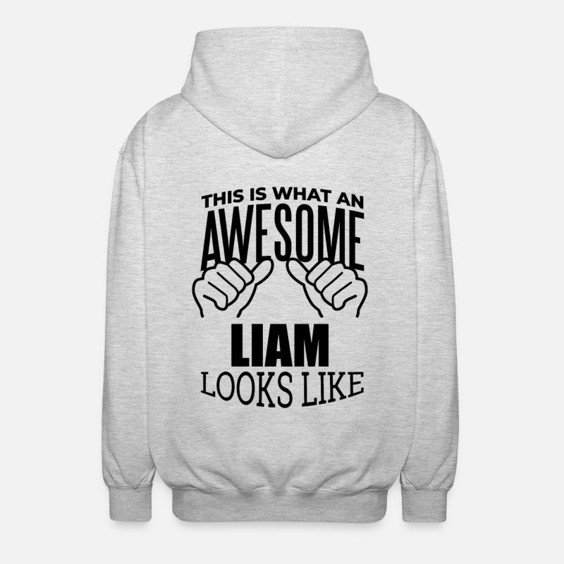 Liam - Unisex Kapuzenjacke - Hellgrau meliert