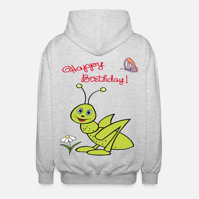 Joyeux anniversaire Cricket - Veste à capuche unisexe - gris clair chiné