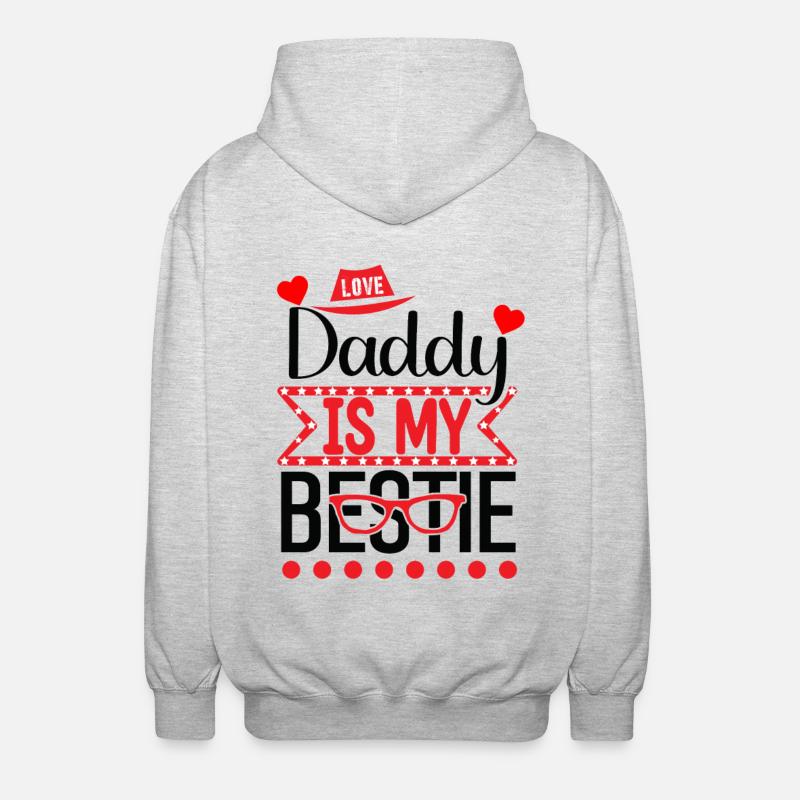 Bester Papa - Unisex Kapuzenjacke - Hellgrau meliert