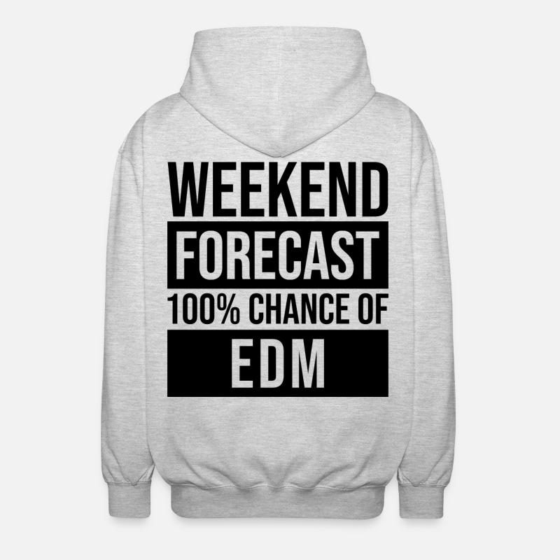 EDM - Unisex Kapuzenjacke - Hellgrau meliert