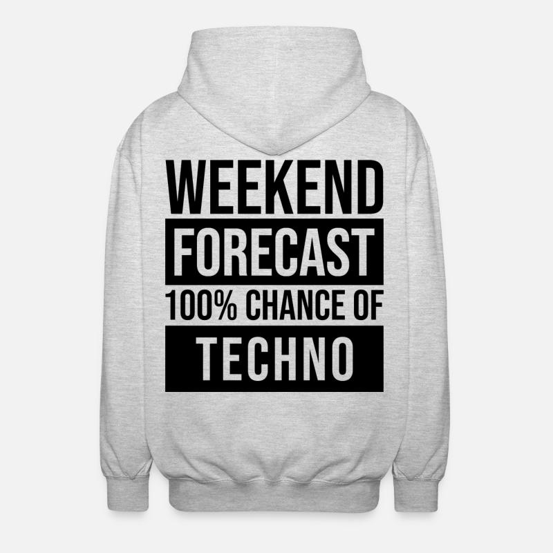 techno - Veste à capuche unisexe - gris clair chiné