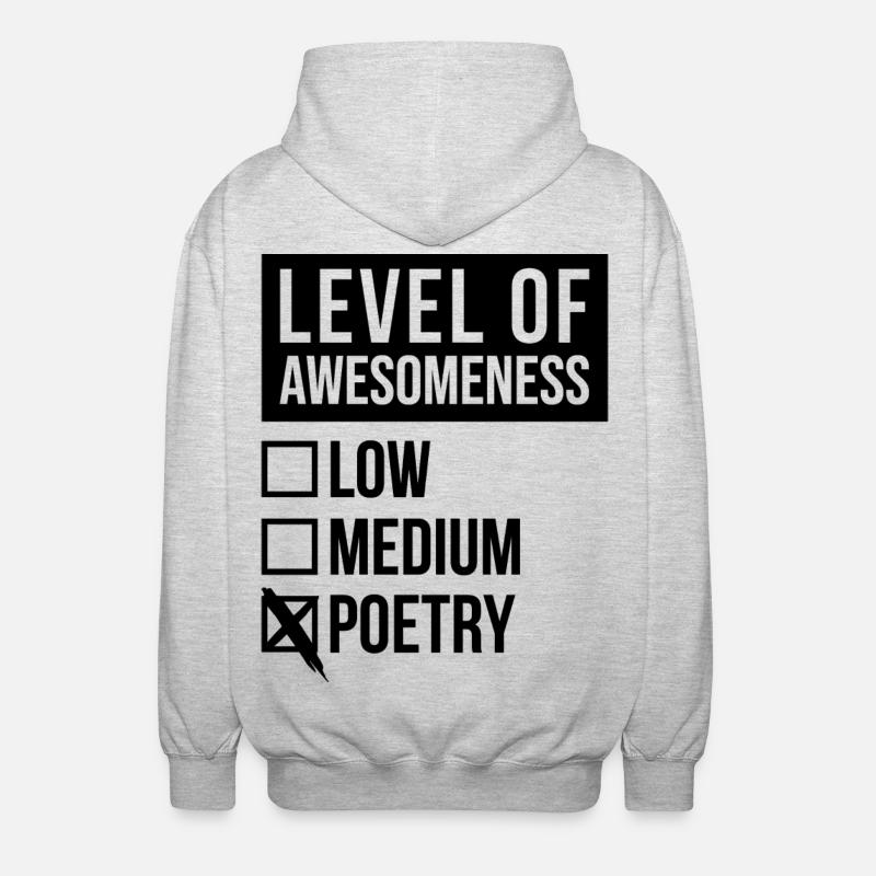 Poetry - Unisex Hooded Jacket - light heather grey