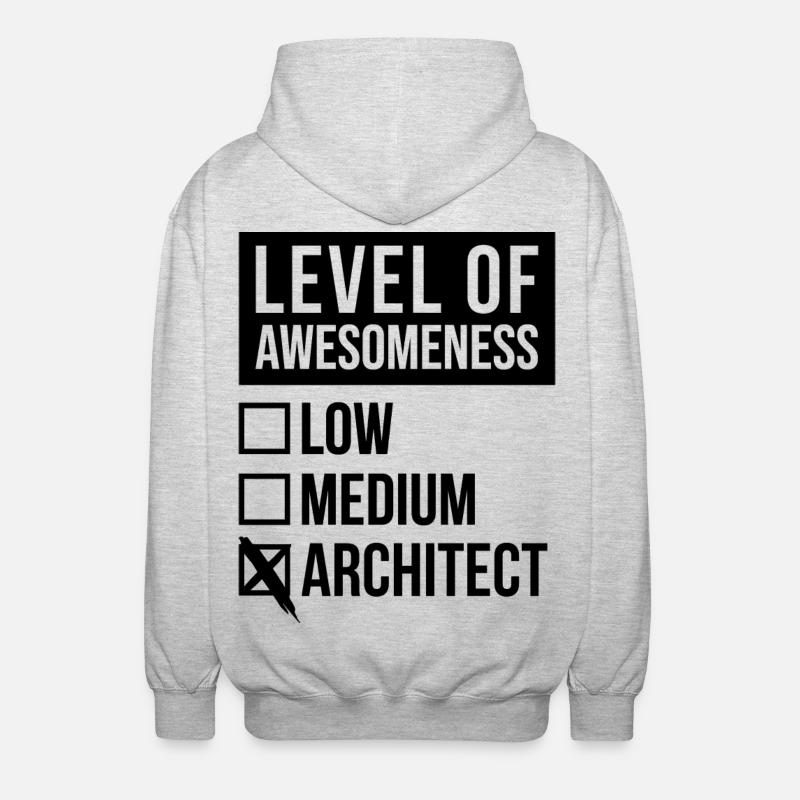 architecte - Veste à capuche unisexe - gris clair chiné