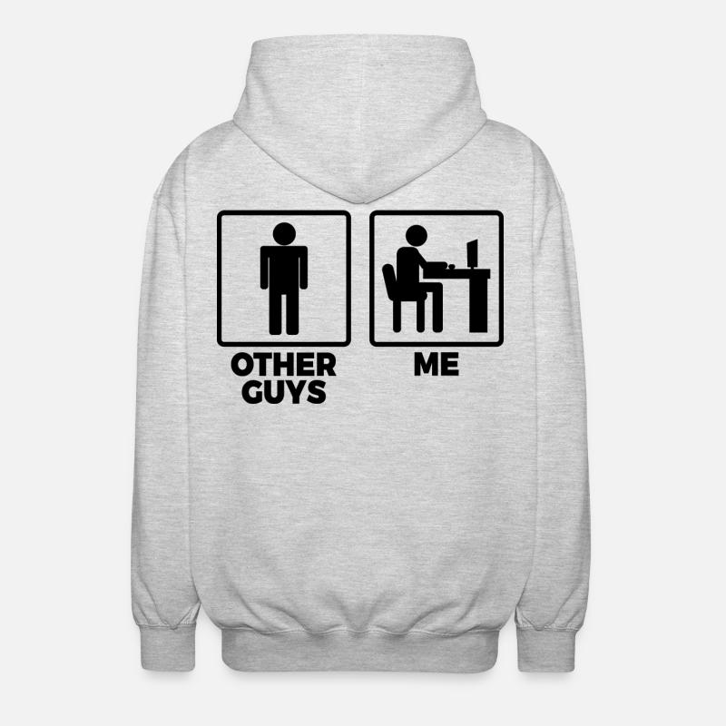 Other programmers and me - Unisex Hooded Jacket - light heather grey
