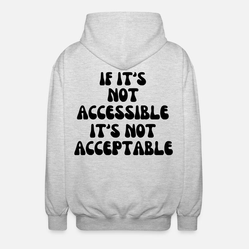 Non acceptable s’il n’est pas accessible* - Veste à capuche unisexe - gris clair chiné