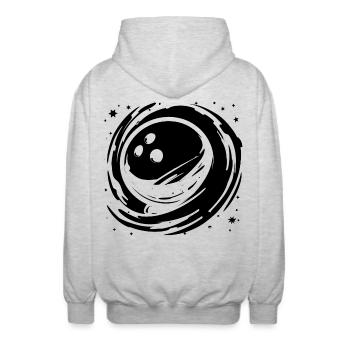 Bowling Graphics - Unisex Hooded Jacket - light heather grey - Back - AI Model Male 185 light (185cm)